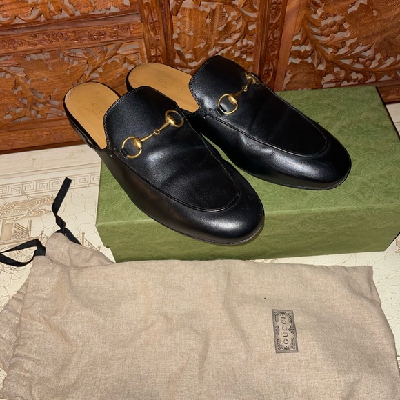 Gucci Princetown Horsebit-detail leather mules Size 39.5 W wornonce with box - Picture 4 of 6